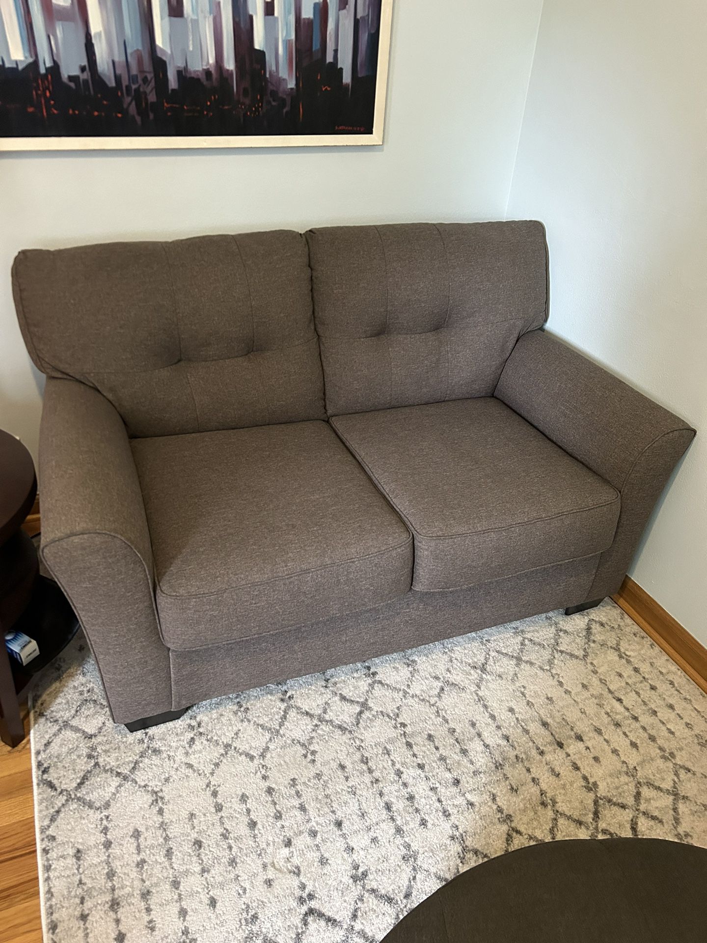 Loveseat Couch - Grey - Like New