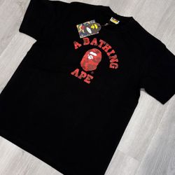 Black and Red Bape Tee