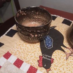 Handmade Clay Pottery Bowl 5.5x4