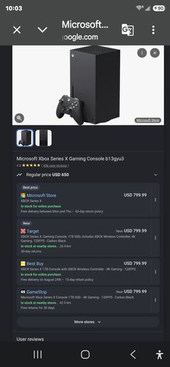 Microsoft Xbox Series X box Console