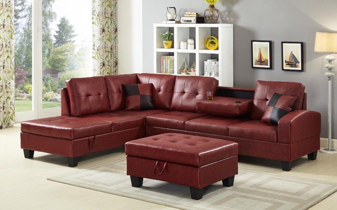 Pablo Red Sectional

