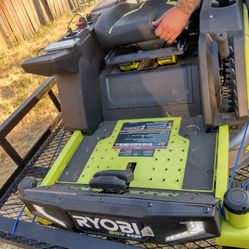 Ryobi Electric Lawnmower W/Trailer
