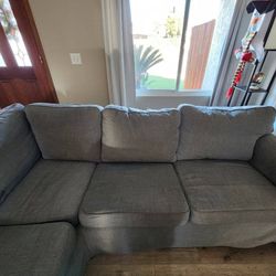 Gray L-shaped Couch, Used But Good Condition