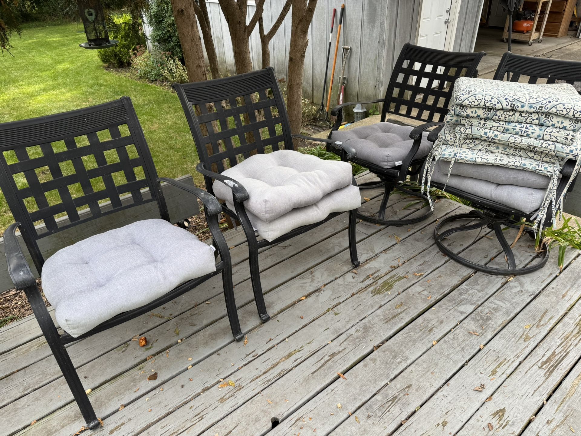 Patio Chairs Set-4 w/umbrella