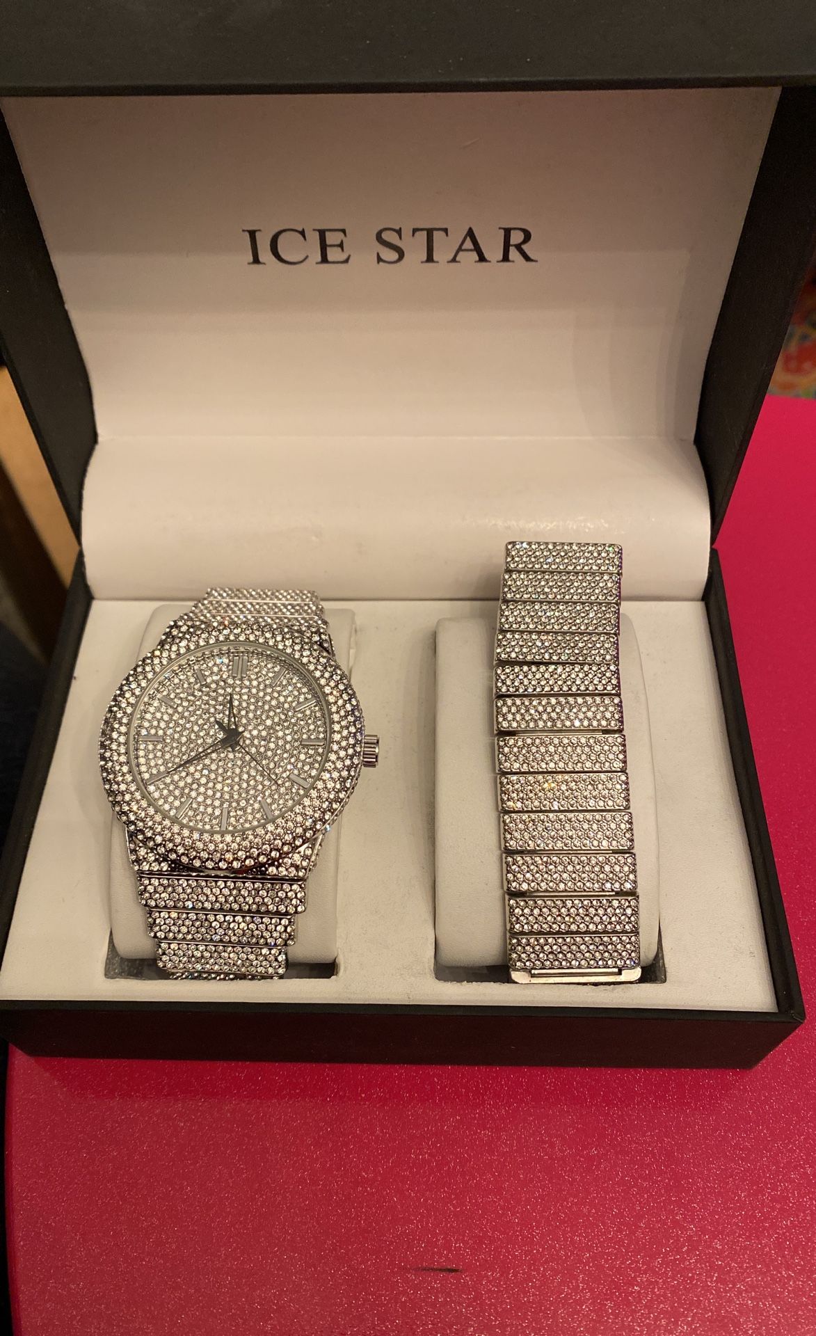 New Ice Star Iced Out Men’s Watch and Bracelet