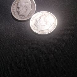 1959 And 1952 Silver Dimes