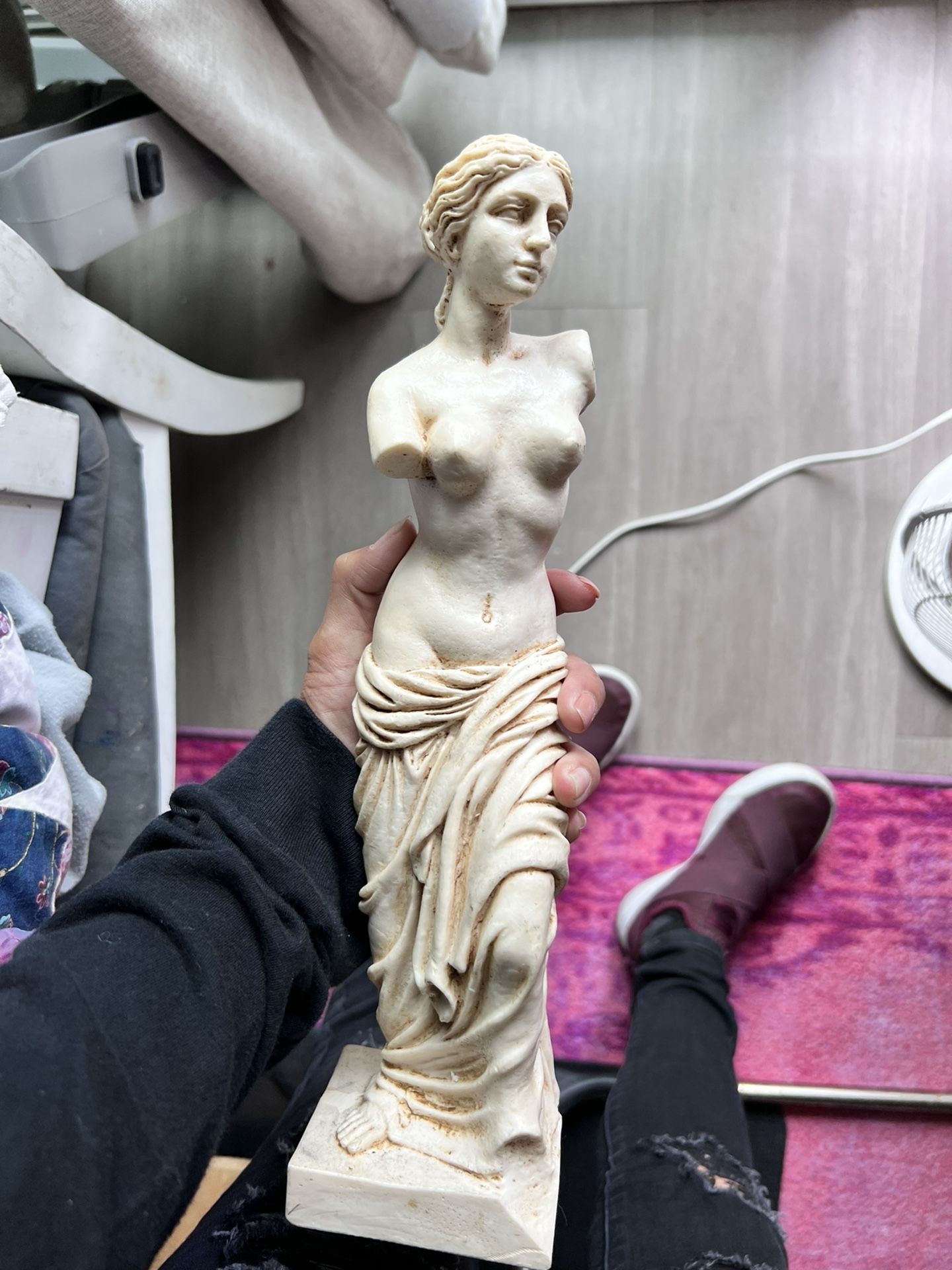 $100 OBO Aphrodite Venus De Milo Greek Goddess Cast Marble Statue Sculpture