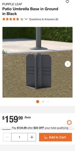 Purple Leaf Patio Umbrella Base In Ground