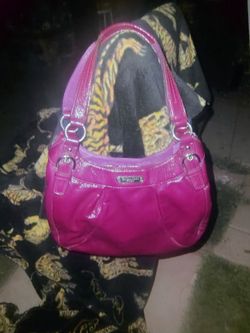 Coach Bright Fuchsia Patent Hobo