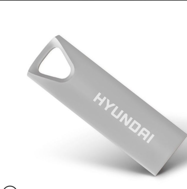 Hyundai Bravo Deluxe Keychain USB 2.0 Flash Drive 32GB Metal Silver