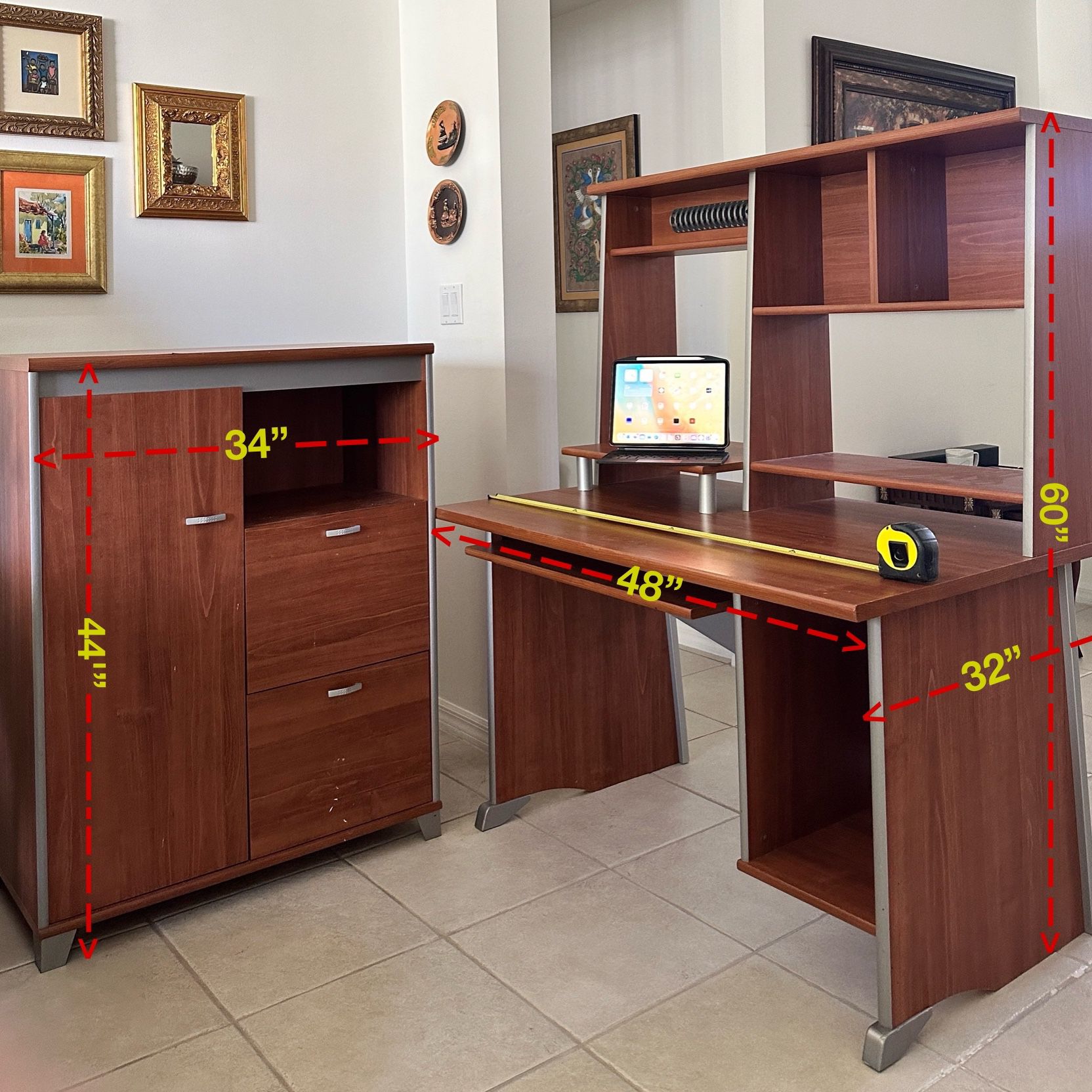 Computer Desktop & Dresser 