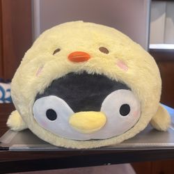 Y665-NWT 14” Takashoji Penguin in a Yellow Duck Kigurumi (costume)