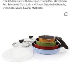 *New* Neoflam Midas Stackable Ceramic Cookware Set with Extra Handles