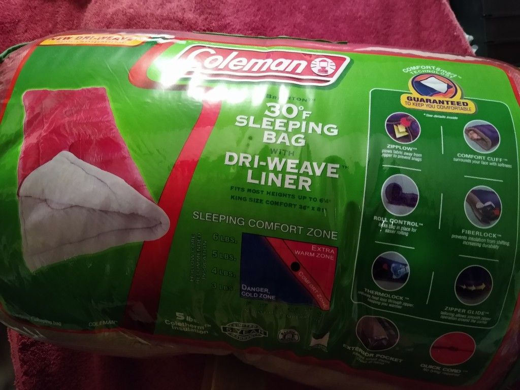 Coleman sleeping bag brand new