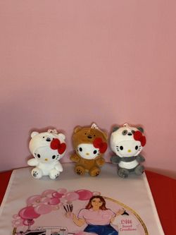 We Bare Bears Hello Kitty Keychain Plush