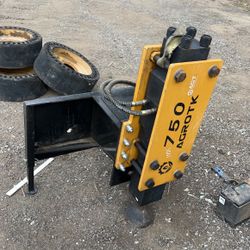 Skid Steer Attachment bobcat Attachment Post Setter Drop Hammer Fence Driver Hydraulic 