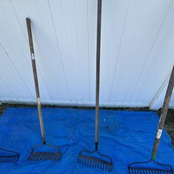 🌿 Metal Bow Rake Lot – 6 Garden Rakes | $7 each or $35 for all 6