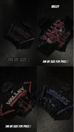 Vale, Valley Hoodies, Zip Up Black, Blue, Red