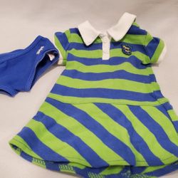 American Girl Lanie's Meet Dress & underwear good condition