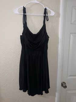 Black Mini Dress with Tie Straps
