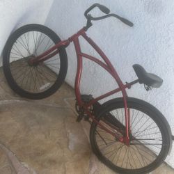 metallic red huffy bike