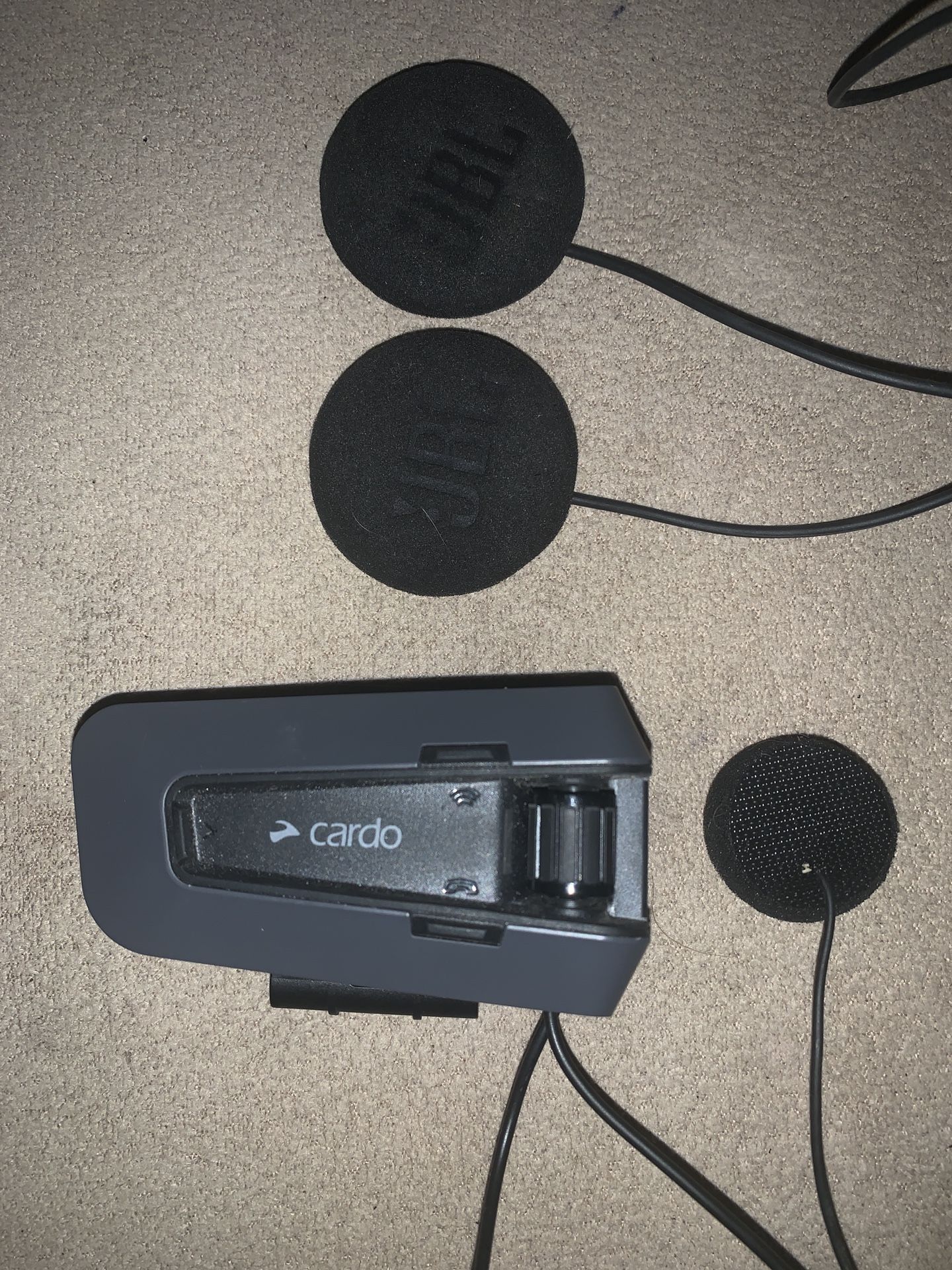 Cardo Packtalk Edge Bluetooth Communication System (Headset + JBL Speakers + Mic)