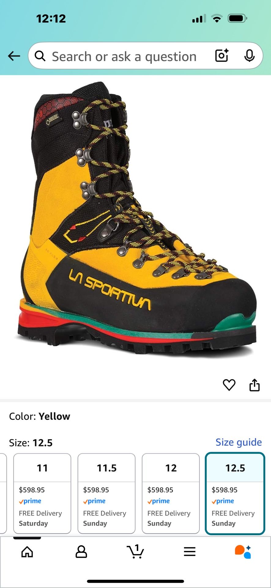 Mountaineer Boots La sportiva Nepal Evo Gtx New 12.5 Size