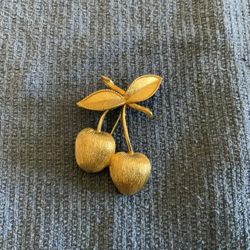 Sara Coventry Cherry Brooch