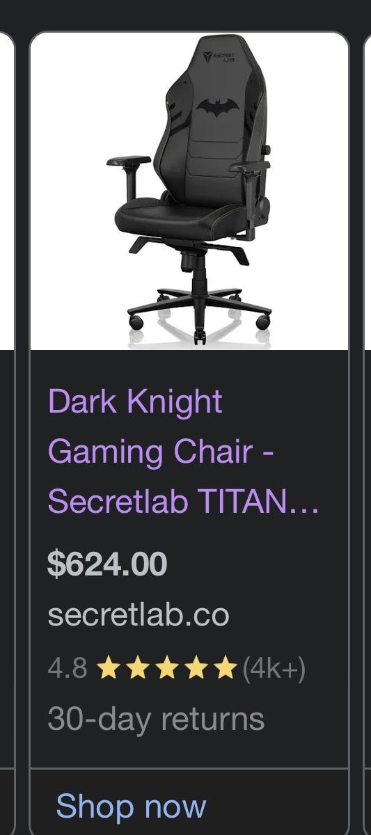 Dark Knight Titan Gaming Chair Price Dark Knight Secret Lab