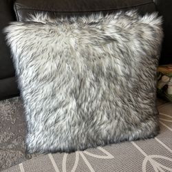 Two very large faux fur pillows in excellent clean condition - $30 for both