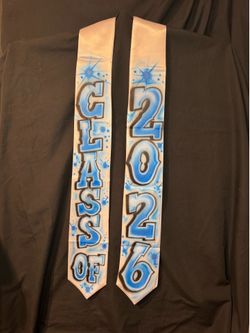 Custom airbrush graduation sashes