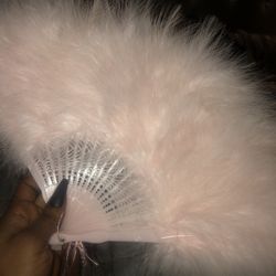 60th Birthday Headband With Pink Feathers Fan