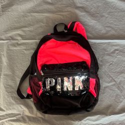NEW PINK LOGO BLING CAMPUS BACKPACK LIMITED EDITION