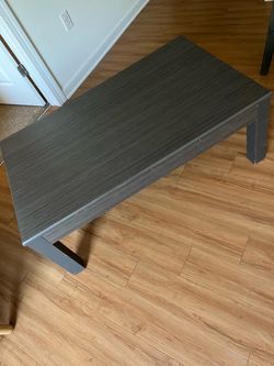 Dark Gray Wood Grain Coffee Table