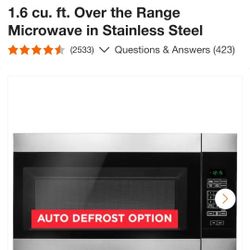 1000 Watt Microwave Over The Stove $75 ObO