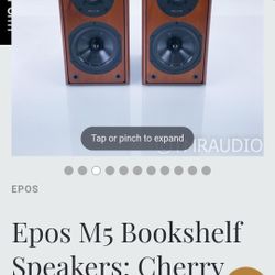 EPOS M5  HI END BOOKSHELF SPEAKERS CHERRYWOOD 