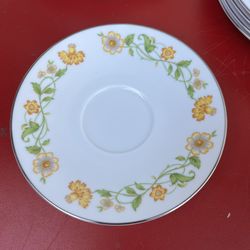 1970s Vintage Ekco Floral Generation Teacup Saucer Plate, 6”