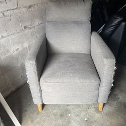 Grey reclining chair