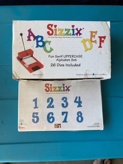 Sizzix die cuts letters and numbers