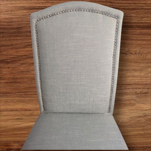 linen nailhead dining desk chair 