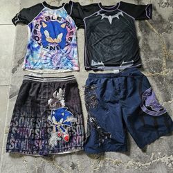 Boys Kids Swim Outfit 