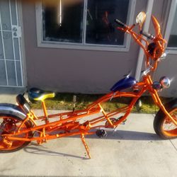 Custom Long One Of A Kind Chopper Pedal Bike 