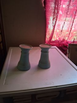 TURQUOISE CANDLE HOLDERS