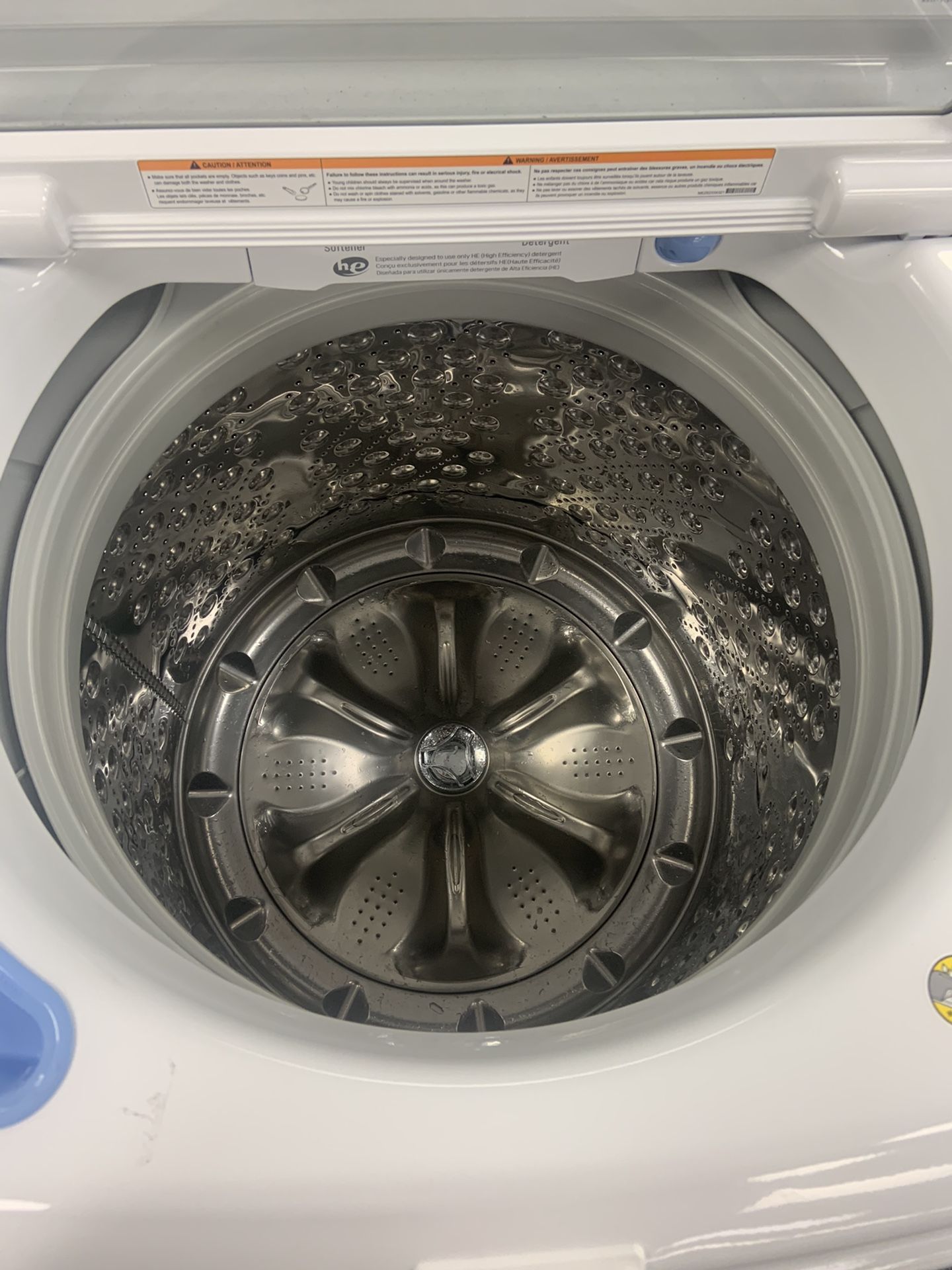 New lg top load washer and dryer