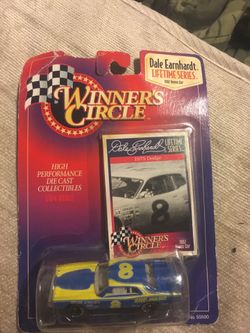 Dale Earnhardt Die cast car with trading card collectible 1997 winners circle