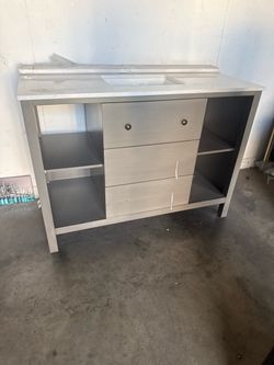 JEAREY 48 in bathroom vanity 48-in Light Gray Undermount Single Sink Bathroom Vanity with White Marble Top (Fully Assembled)