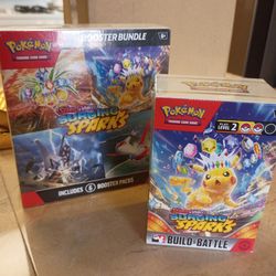 Pokemon. Surging Sparks building battle and booster bundle