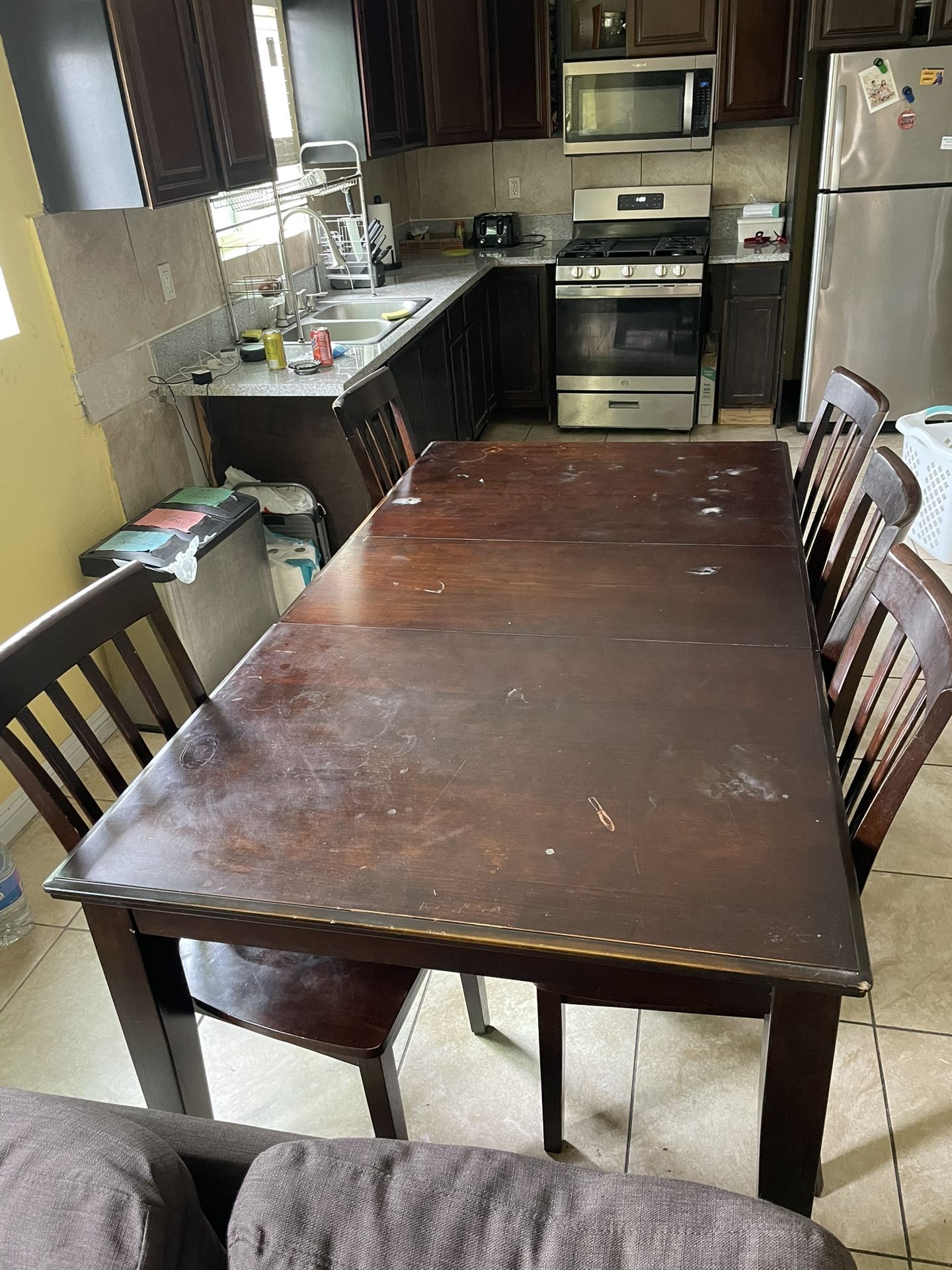 Brown Wooden Dining Table