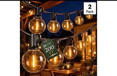 200FT Outdoor String Lights, 100+4 G40 LED Bulbs,Dimmable Patio Lights