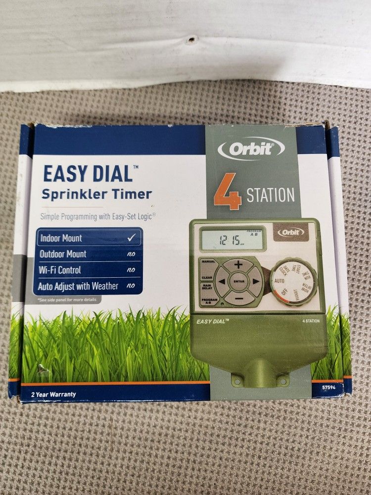 Orbit Easy Dial 4 Station Sprinkler Timer Brand New (Price Is Firm)